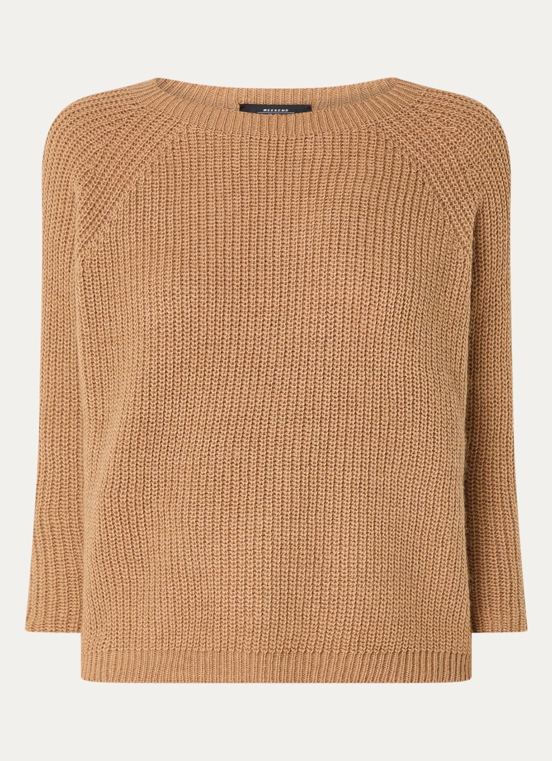 MaxMara Xeno grofgebreide trui - voorkant 2 camel