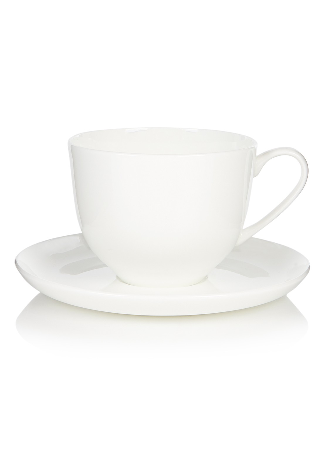 Maxwell & Williams Cashmere Mansion kop en schotel 25 cl - voorkant ivoor