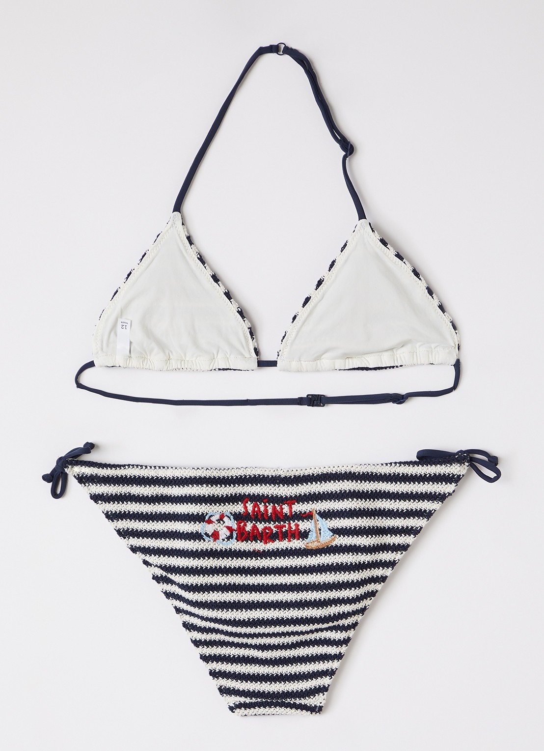 MC2 Saint Barth Bikiniset met streepprint - voorkant 2 donkerblauw