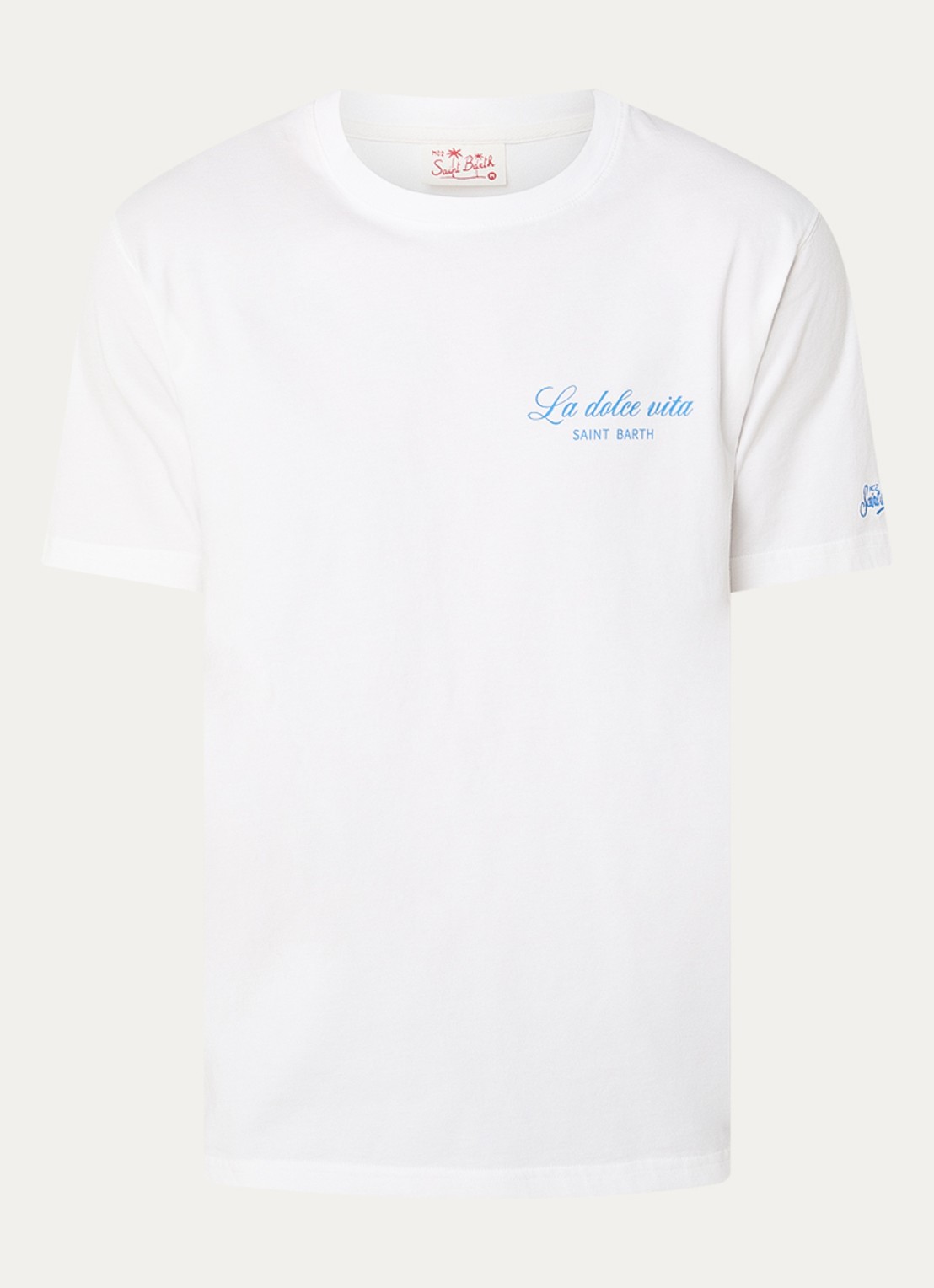 MC2 Saint Barth Car Portland T-shirt met logo- en backprint - voorkant wit