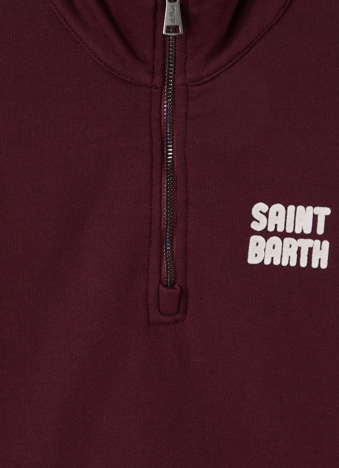 MC2 Saint Barth Eliade sweater met halve rits - detail 3 bordeauxrood
