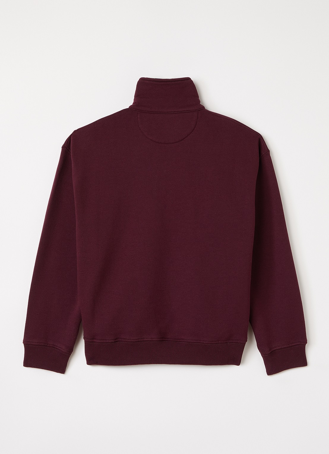 MC2 Saint Barth Eliade sweater met halve rits - voorkant 2 bordeauxrood