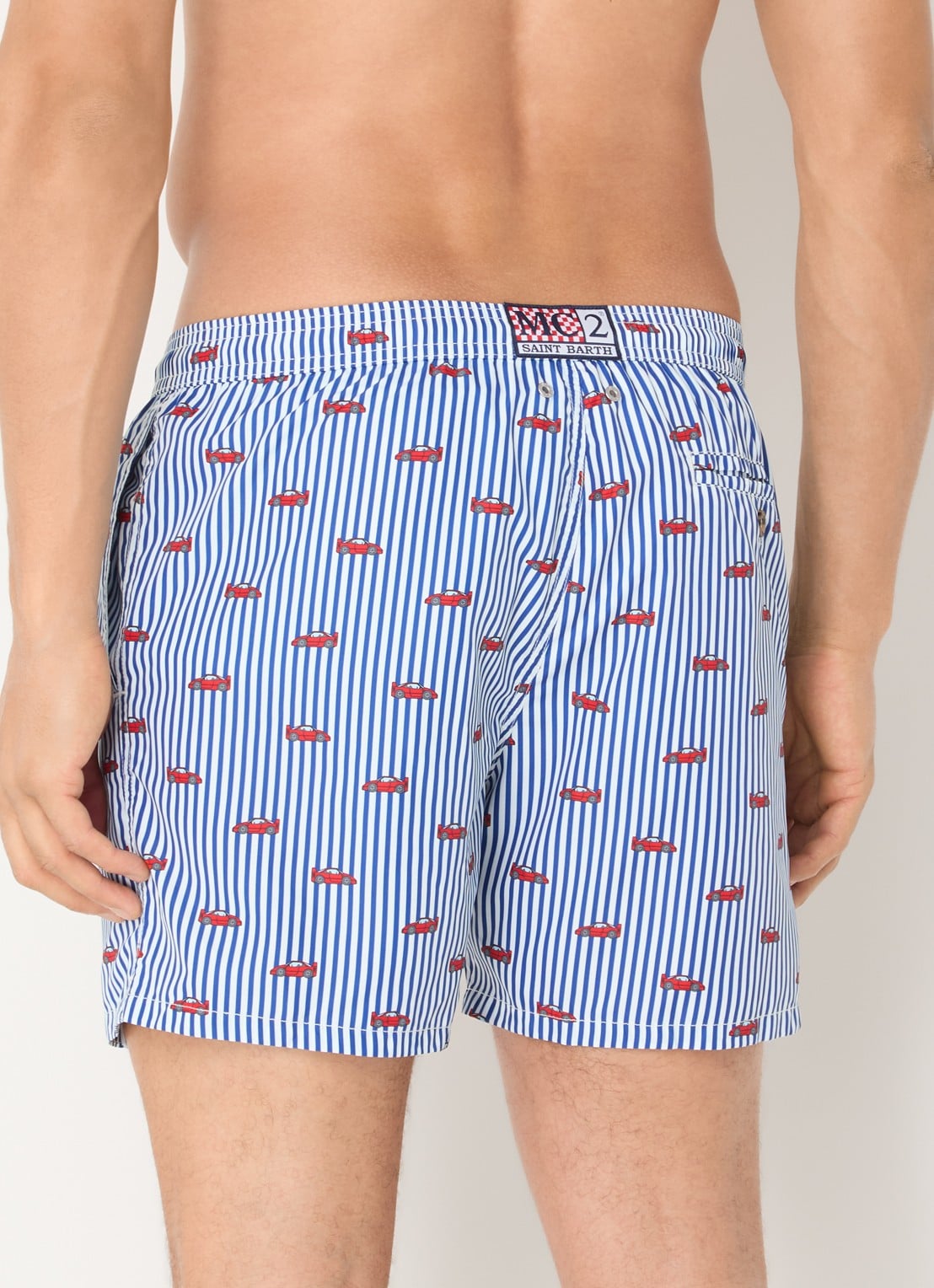 MC2 Saint Barth Lighting zwemshorts met print - achterkant 4 blauw