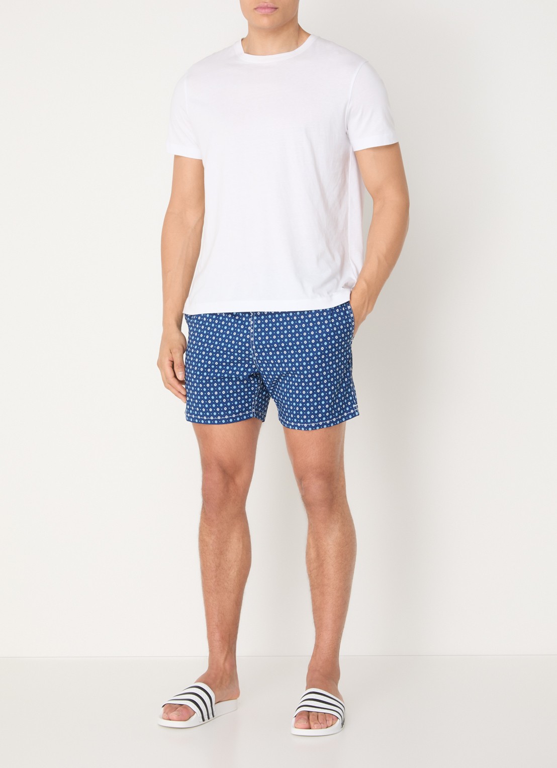 MC2 Saint Barth Lighting zwemshorts met print - voorkant 4 blauw