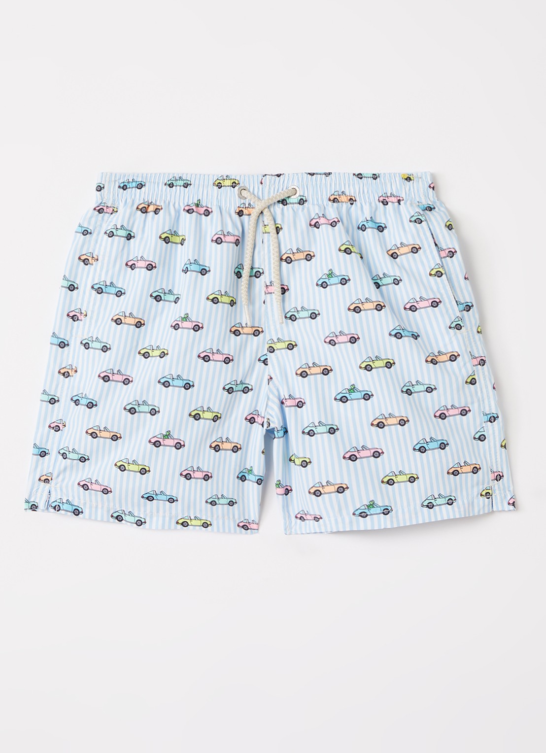 MC2 Saint Barth Lighting zwemshorts met print - voorkant lichtblauw