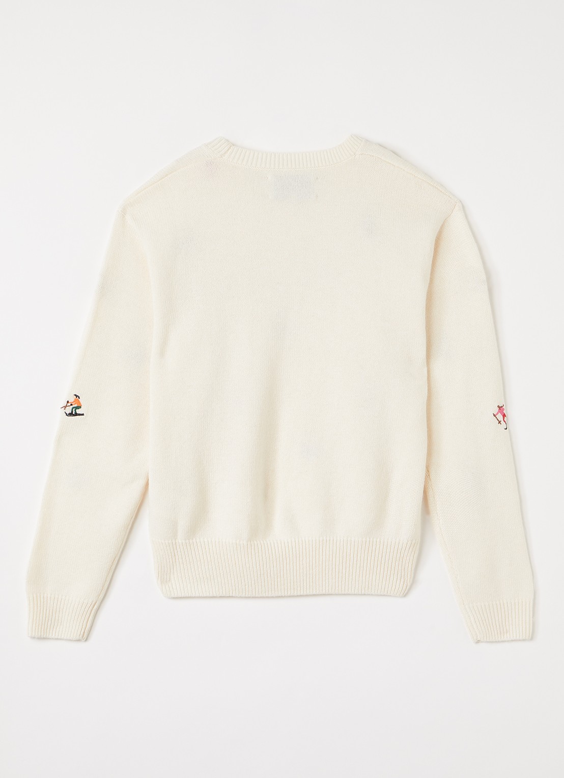 MC2 Saint Barth Louise grofgebreide trui in kasjmierblend - voorkant 3 beige