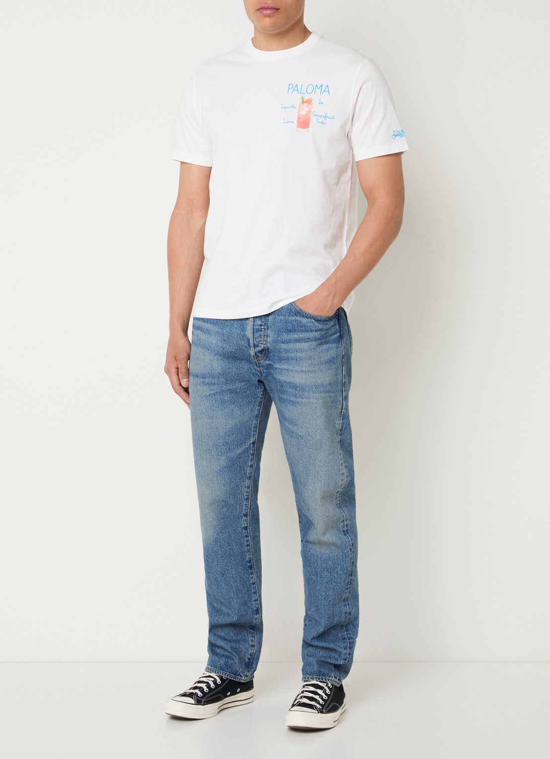 MC2 Saint Barth Paloma T-shirt met print - voorkant 3 wit