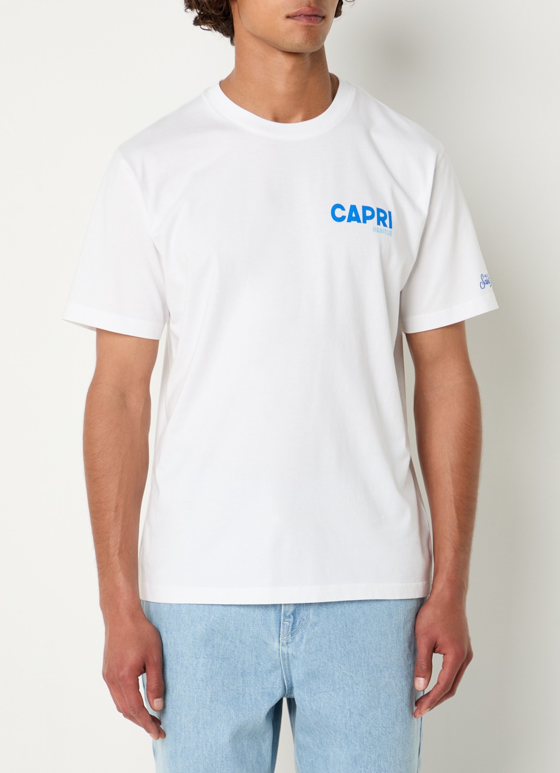 MC2 Saint Barth T-shirt met front- en backprint - achterkant wit