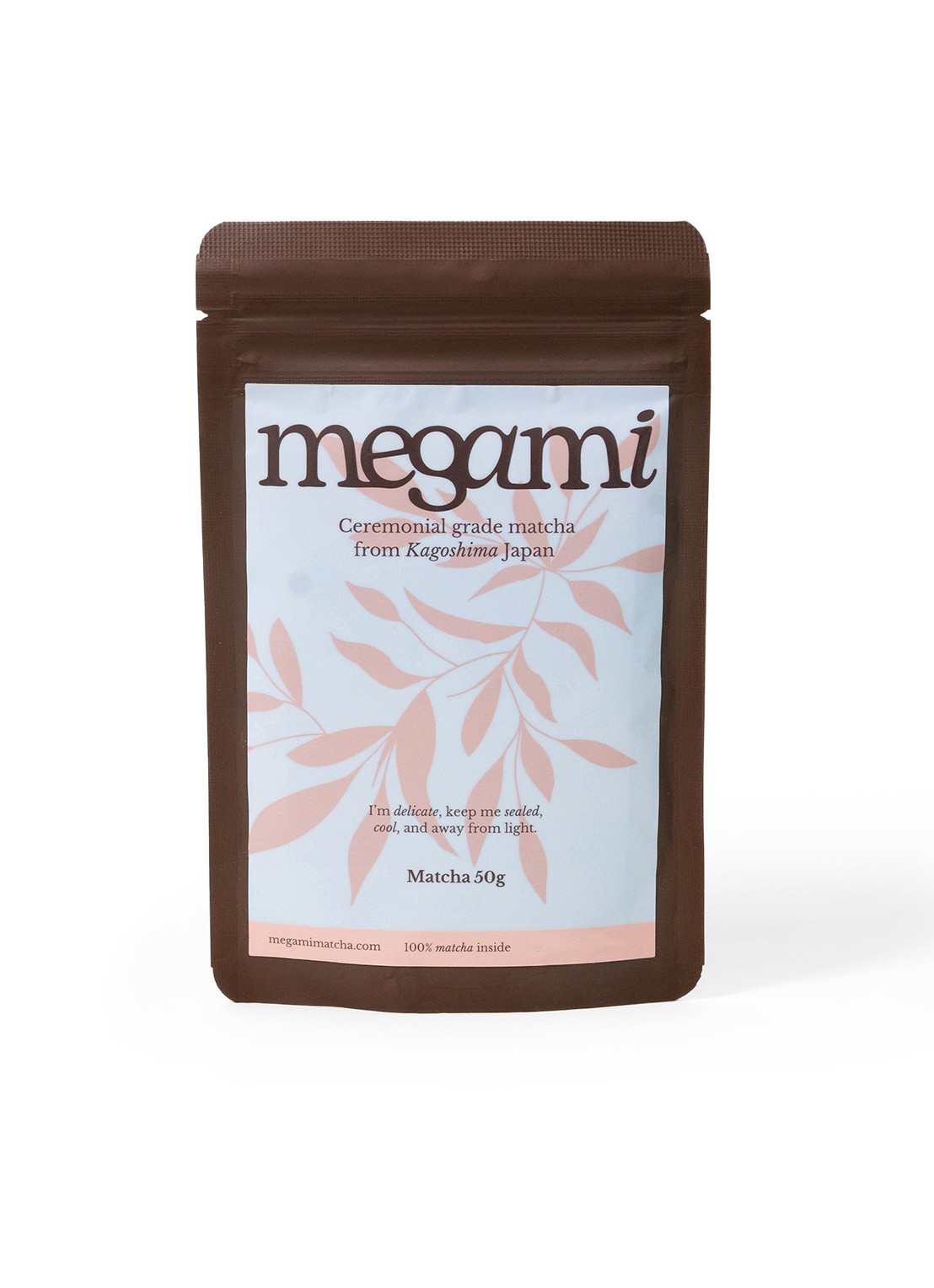 Megami Matcha 50 gram - voorkant 2 bruin