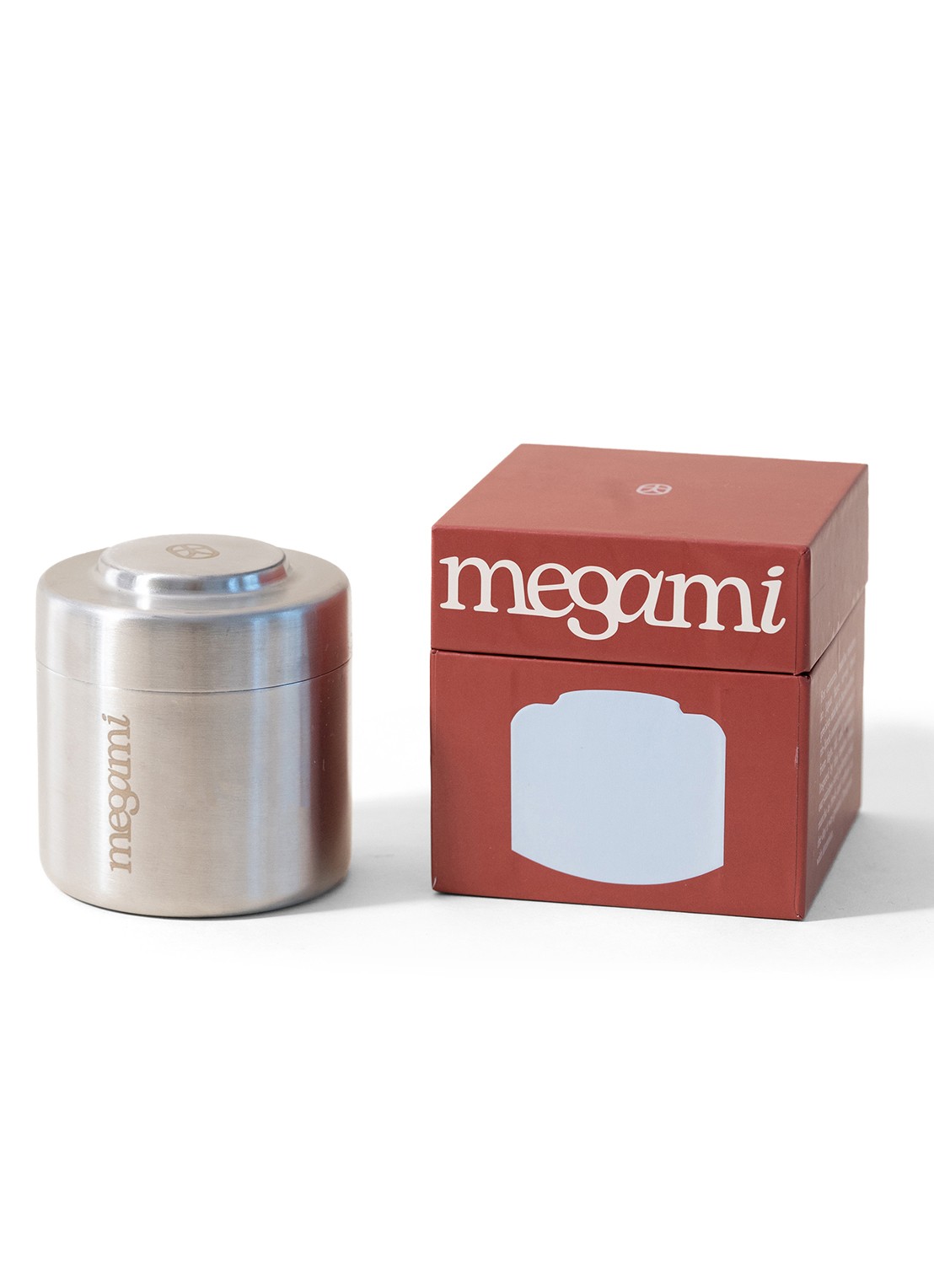 Megami Traditional Matcha opbergpot - voorkant zilver