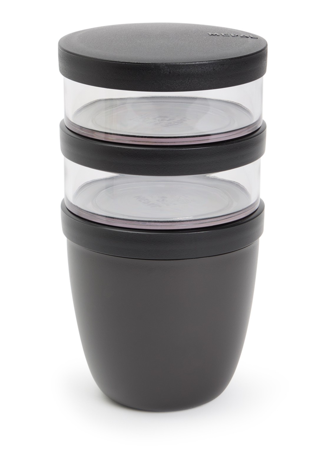 Mepal Ellipse lunchpot 3-delig - voorkant zwart