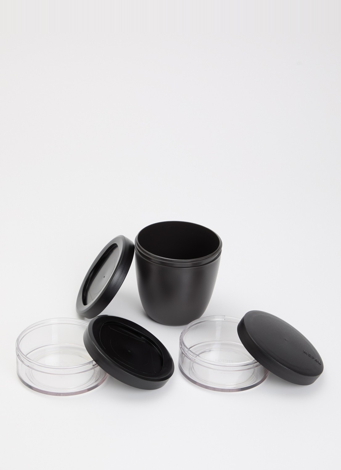 Mepal Ellipse lunchpot 3-delig - voorkant 2 zwart
