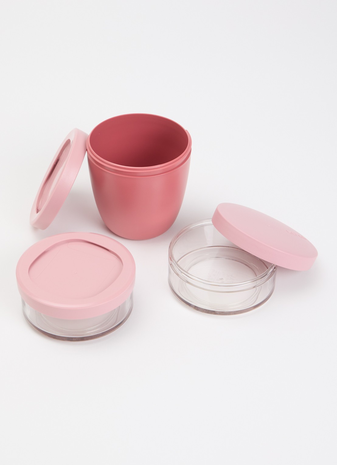 Mepal Ellipse lunchpot 3-delig - voorkant 2 donkerroze