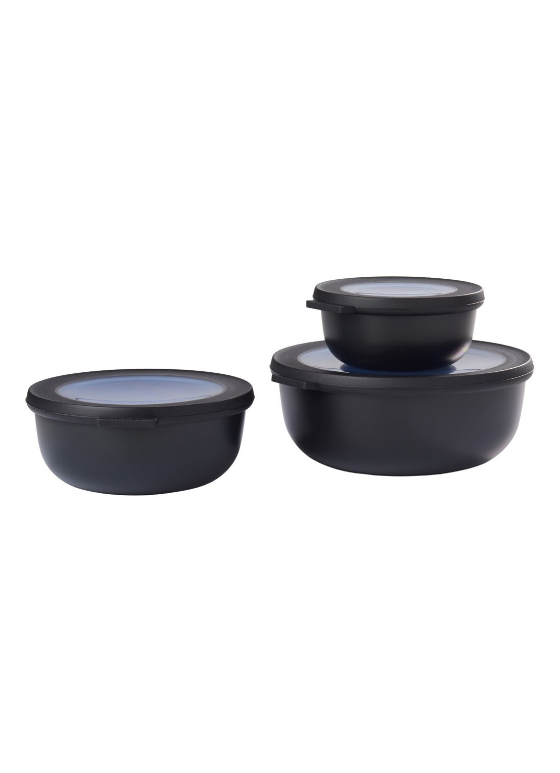 Mepal Multikom Cirqula vershouddoos set van 3 - voorkant 6 zwart