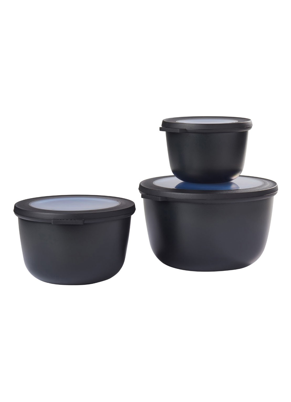 Mepal Multikom Cirqula vershouddoos set van 3 - voorkant zwart