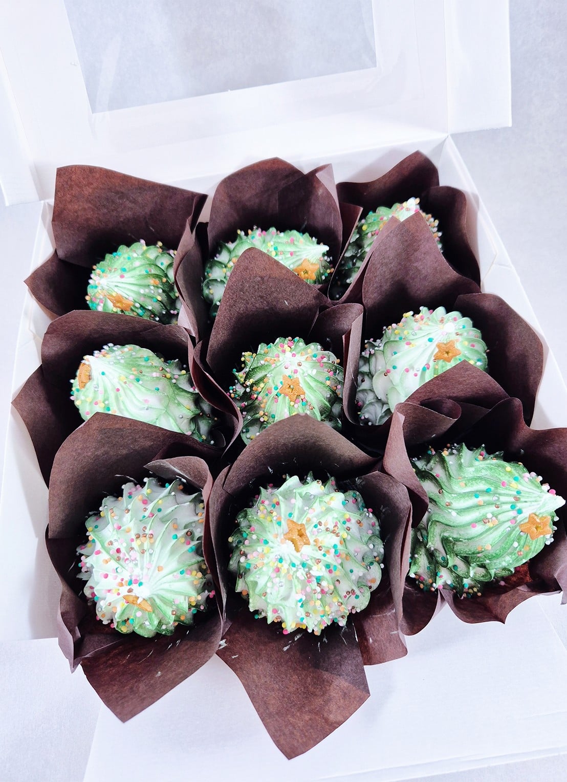 Meringue Sisters Kerstboompjes meringue 9 stuks - voorkant 4 undefined