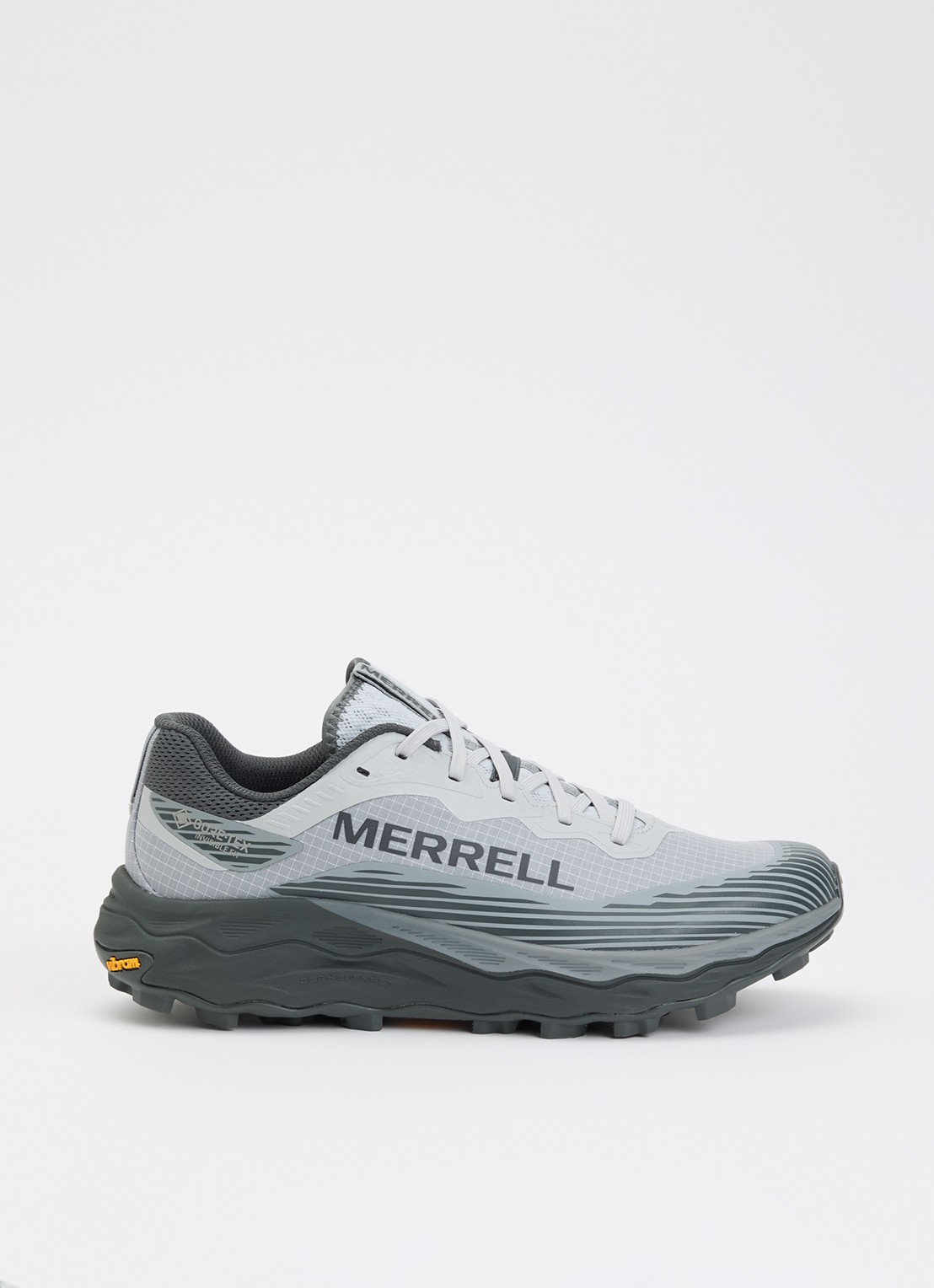 Merrell Agility Peak 6 Gore-Tex sneaker van mesh - voorkant 3 lichtgrijs