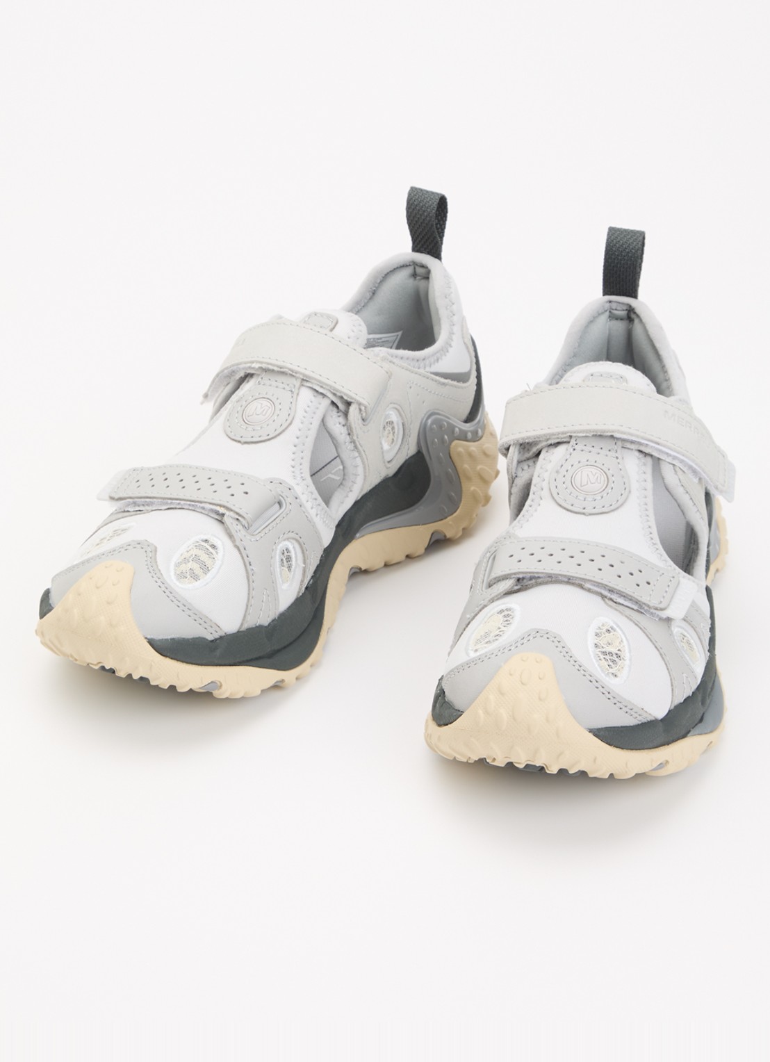 Merrell Cham Redux Sieve sneaker met leren details - detail 2 grijs