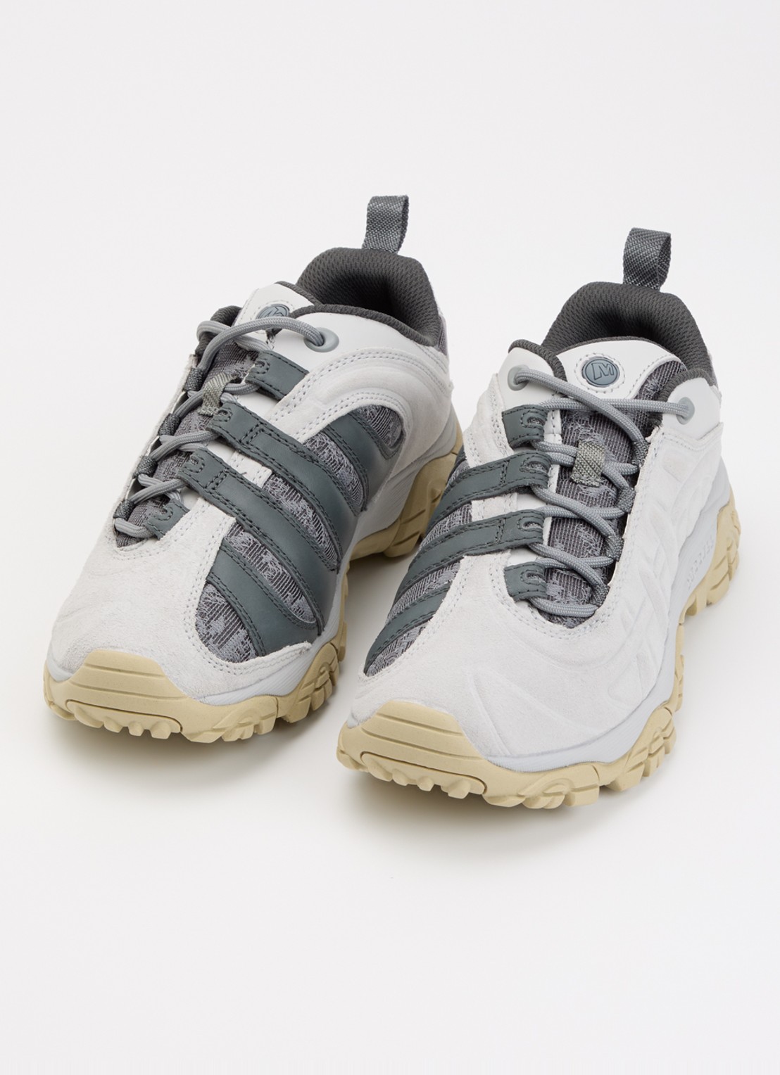 Merrell Moab 2 Remix sneaker van leer met mesh details - detail 3 lichtgrijs