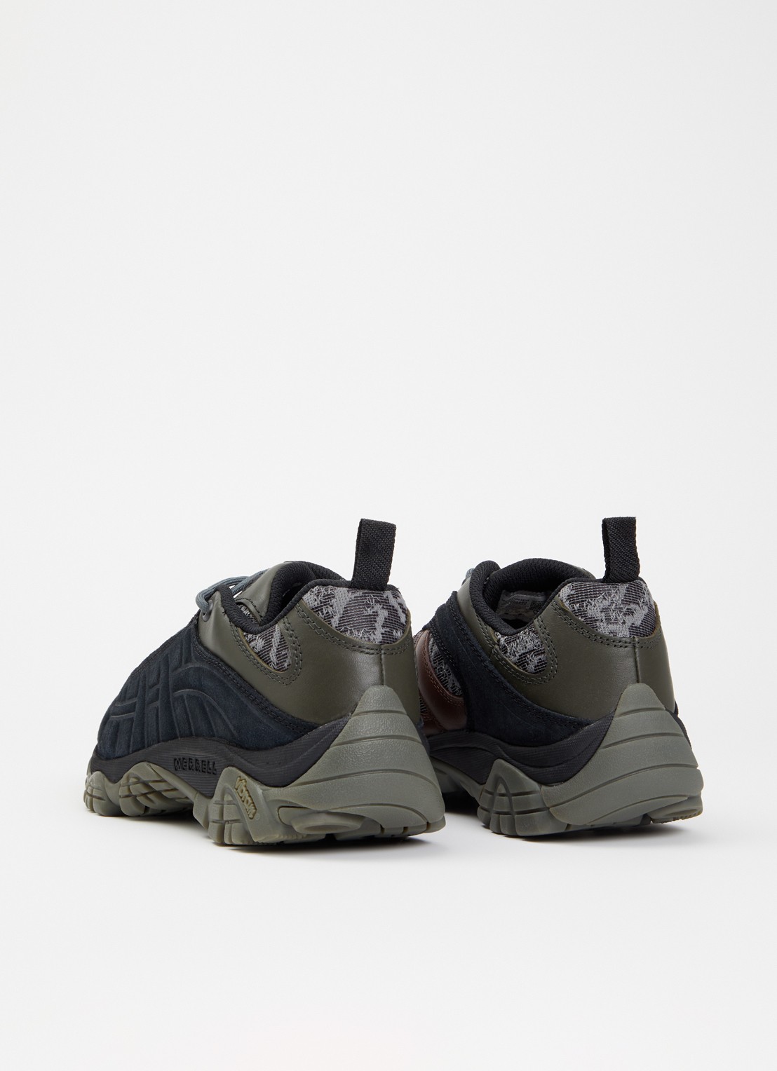 Merrell Moab 2 Remix sneaker van leer met mesh details - achterkant antraciet