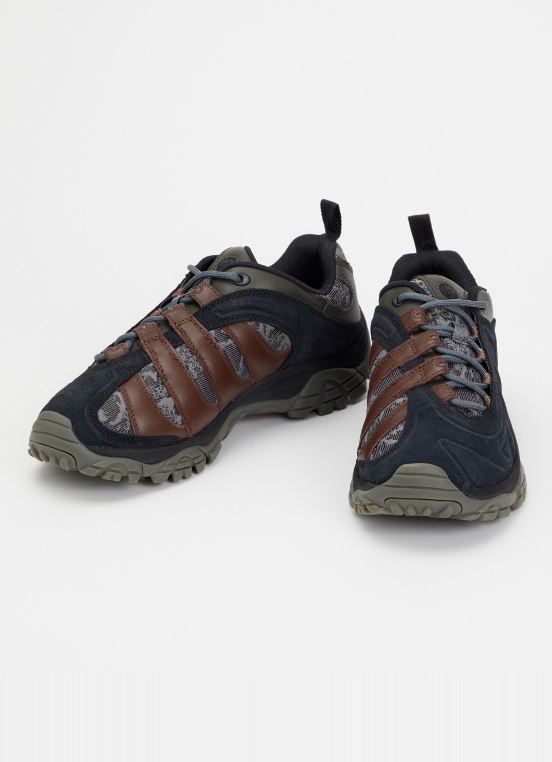 Merrell Moab 2 Remix sneaker van leer met mesh details - detail 3 antraciet