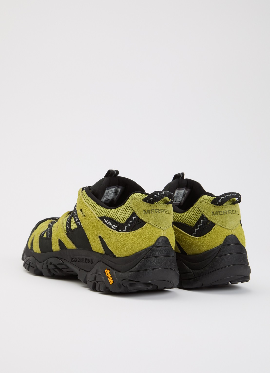 Merrell Moab 2 Siren x Gramicci sneaker met suède details - achterkant 5 citroengeel