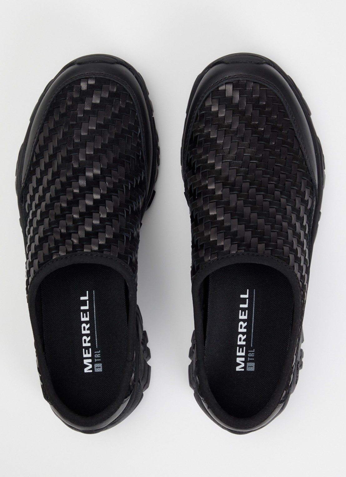 Merrell Moab 2 Slide muiltje van leer - detail 3 zwart