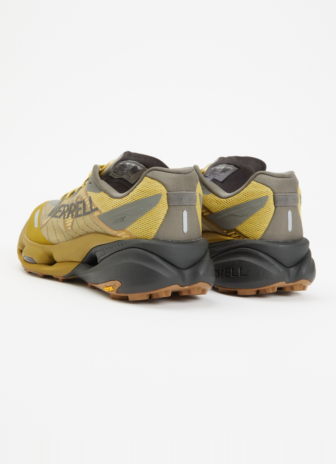 Merrell  MTL Speedarc Peak sneaker met logo - achterkant 5 mosterd