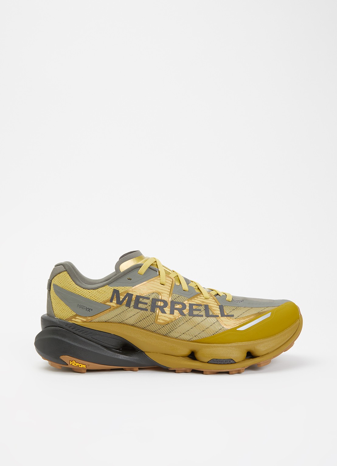 Merrell  MTL SpeedArc Peak sneaker met logo - voorkant 4 mosterd