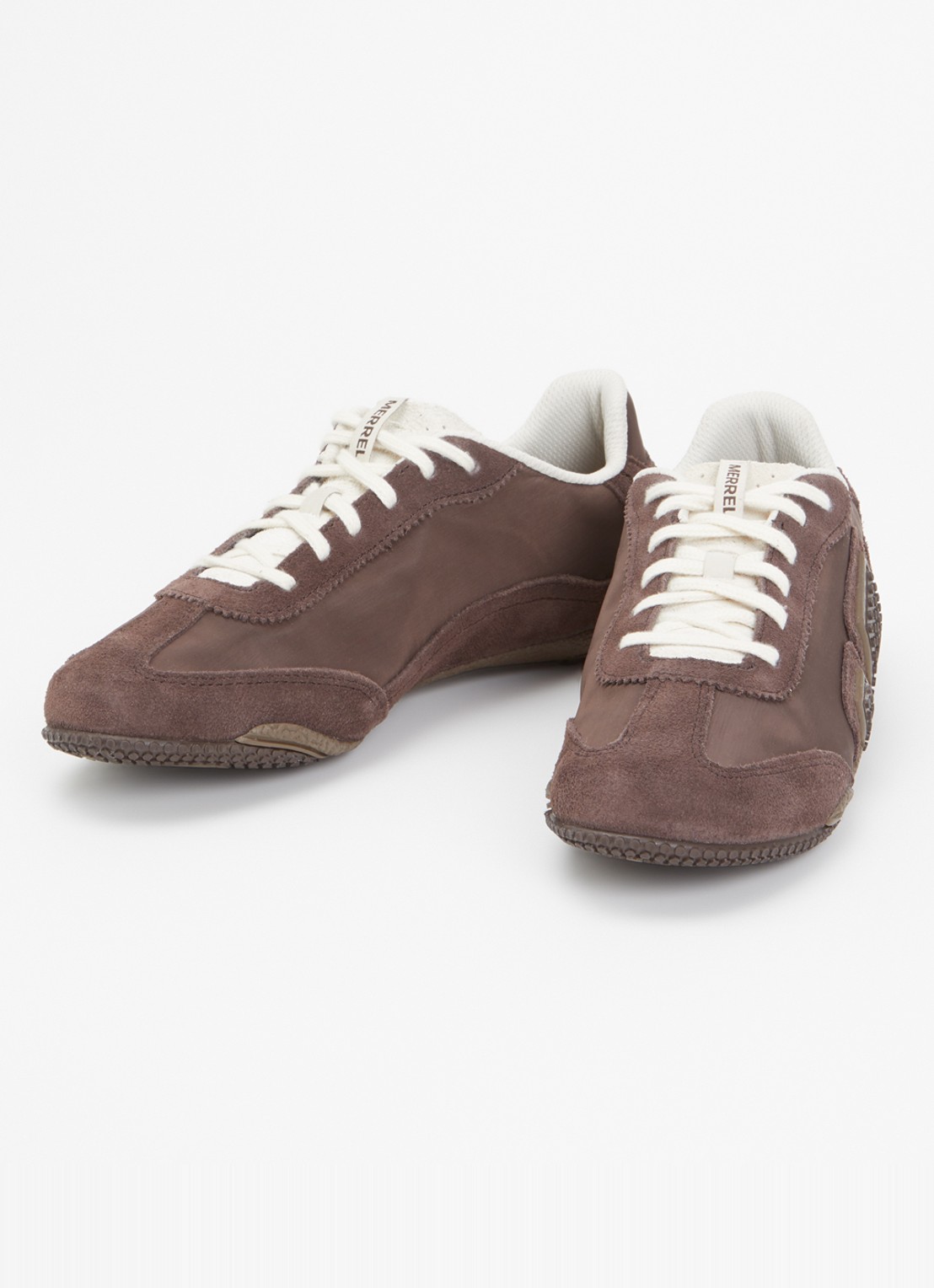 Merrell Relay Fly Vent sneaker van suède met mesh details - detail 3 chocoladebruin