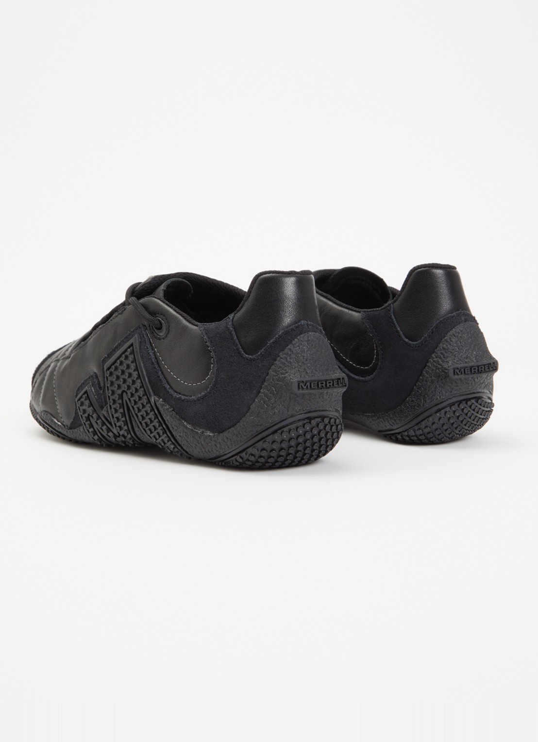 Merrell Relay Web SE sneaker van leer met details van suède - achterkant 4 zwart