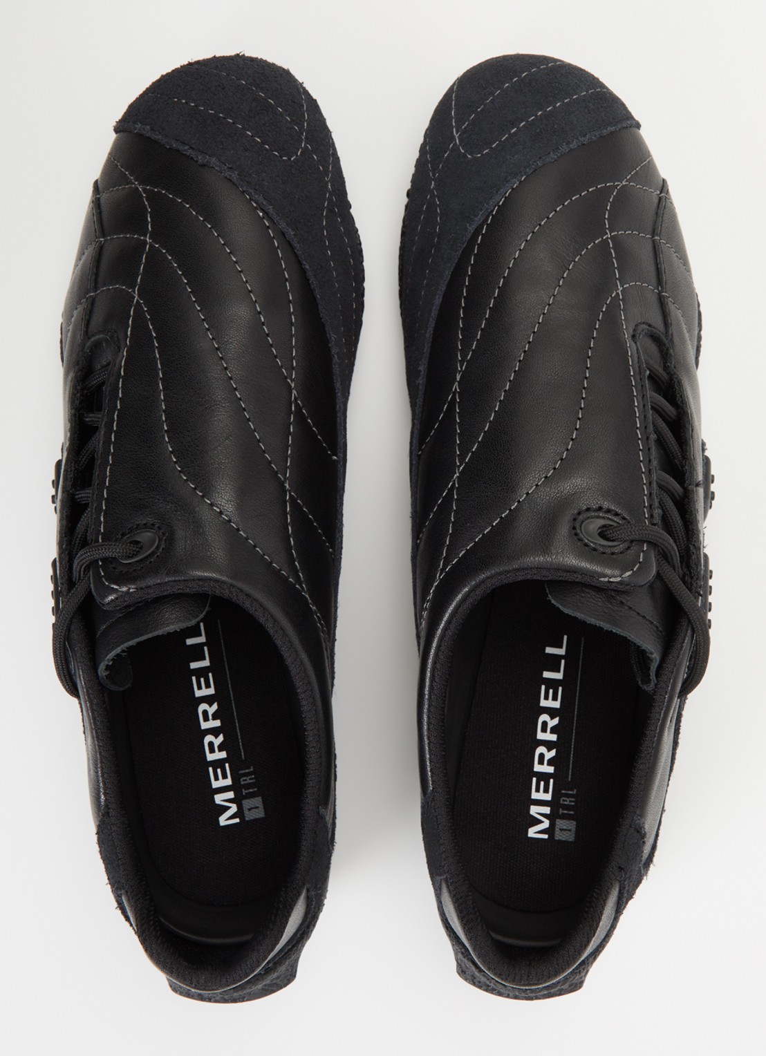 Merrell Relay Web SE sneaker van leer met details van suède - detail 2 zwart