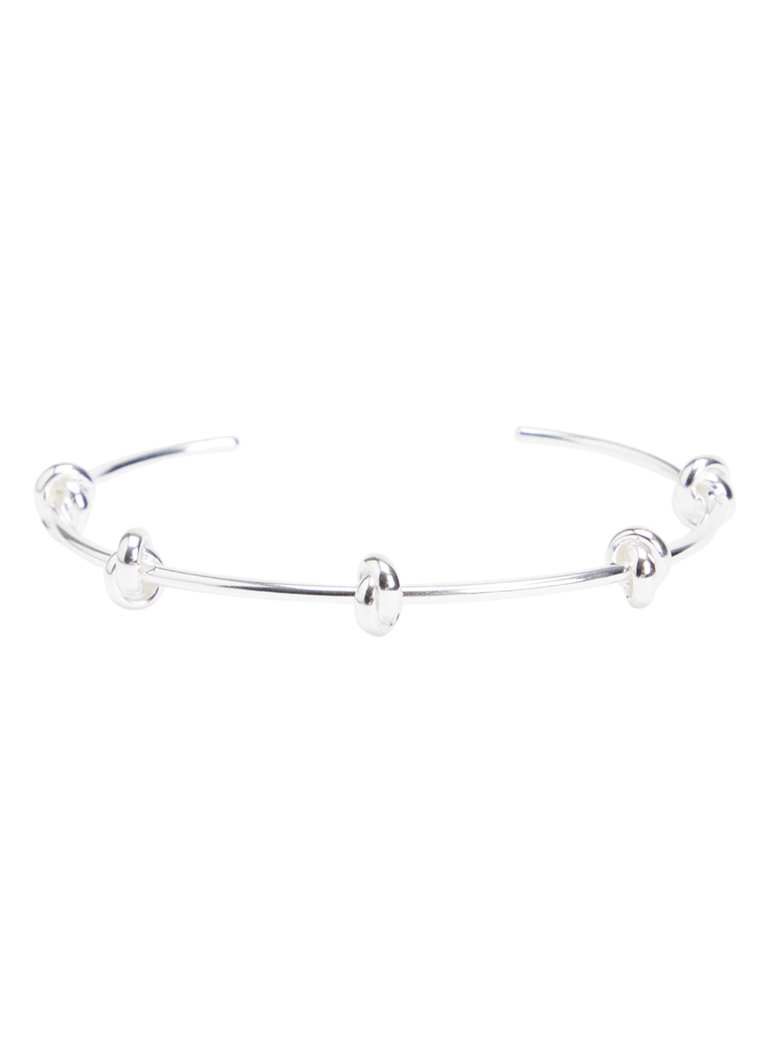 Mesh Harper Slim bangle - voorkant zilver