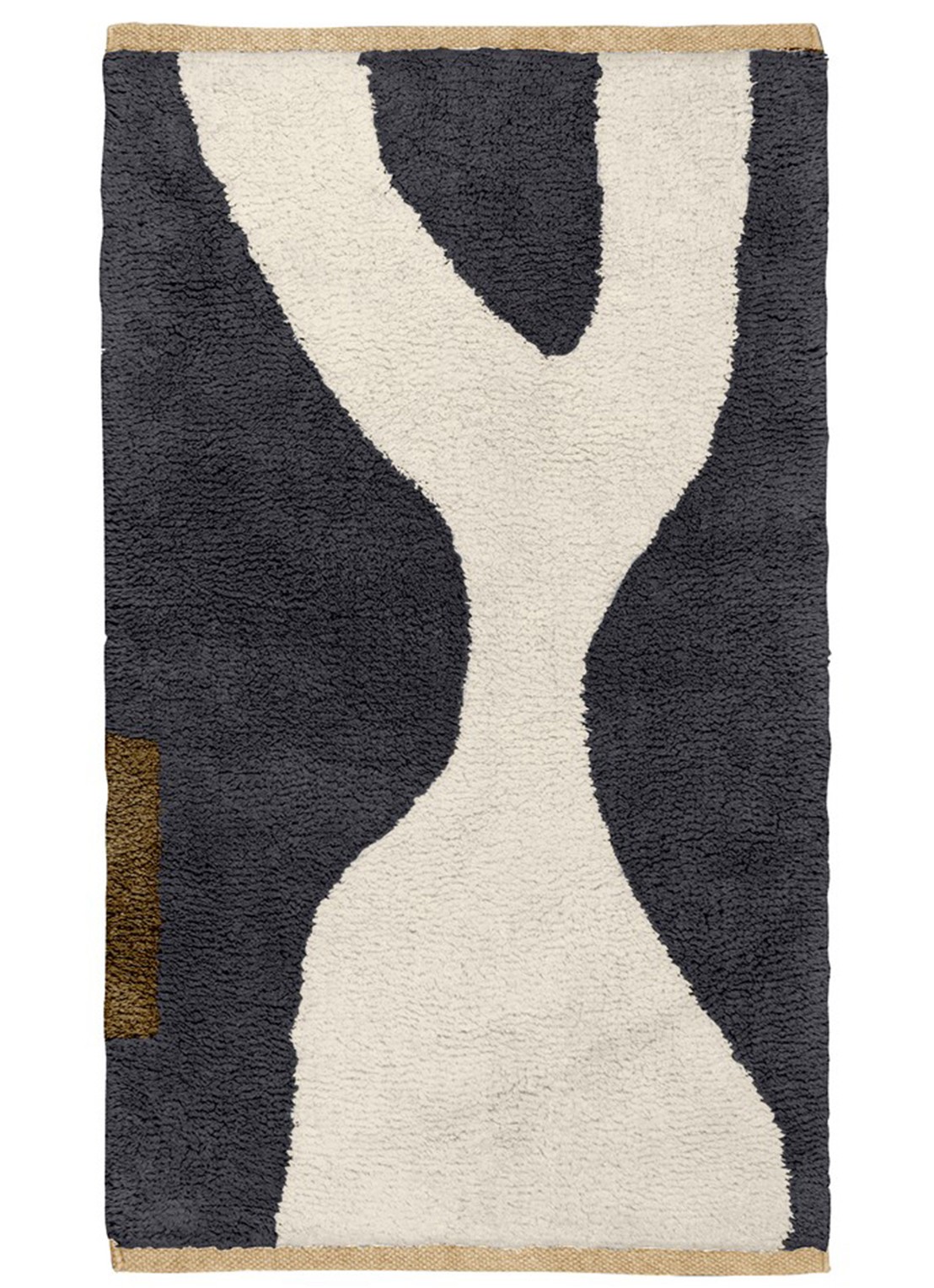 Mette Ditmer Figura vloerkleed 50 x 80 cm - voorkant antraciet