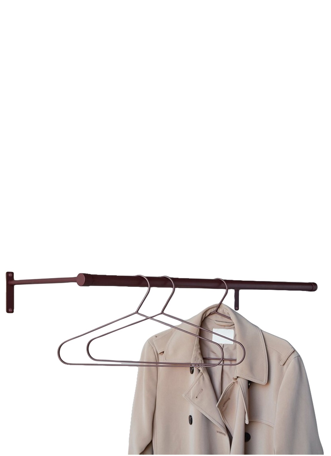 Mette Ditmer Hang-It kledinghanger set van 2 - achterkant 5 bordeauxrood