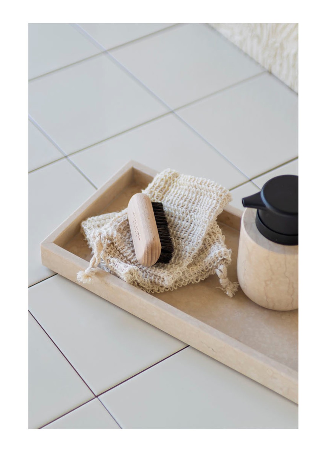 Mette Ditmer Marble opbergschaal van marmer 31 x 16 cm - detail 3 zand