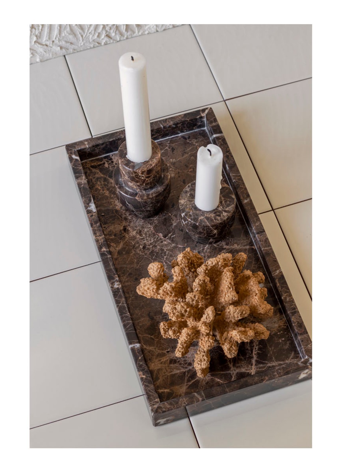 Mette Ditmer Marble opbergschaal van marmer 31 x 16 cm - detail 2 bruin