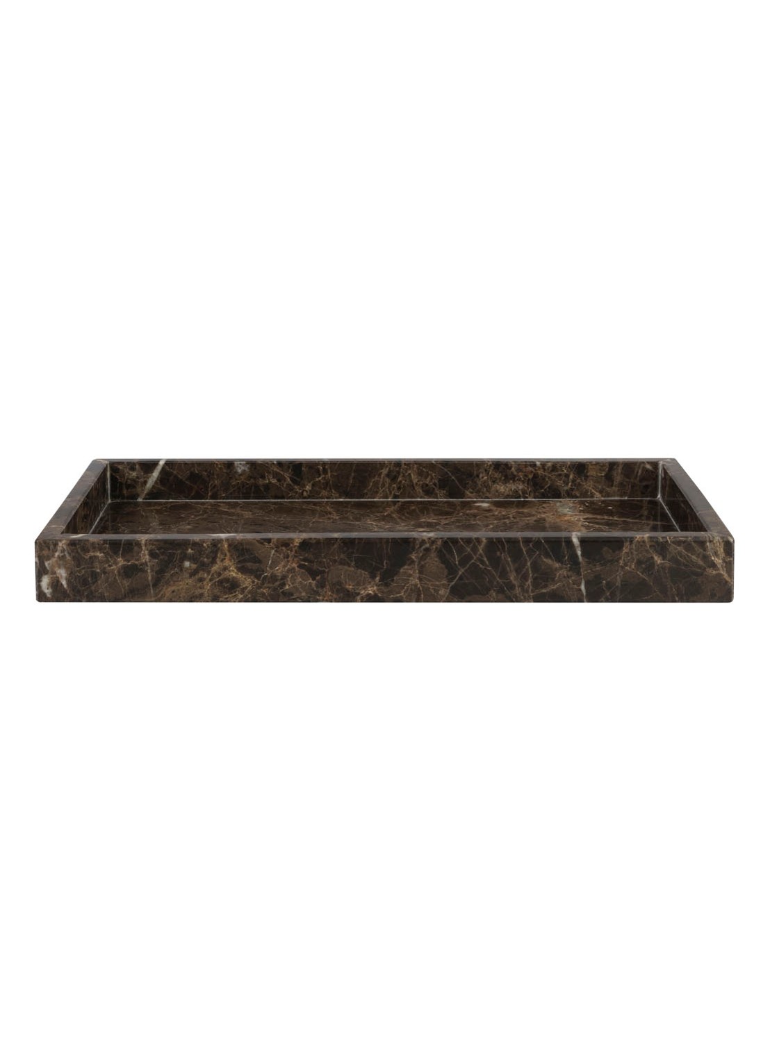 Mette Ditmer Marble opbergschaal van marmer 31 x 16 cm - voorkant 6 bruin
