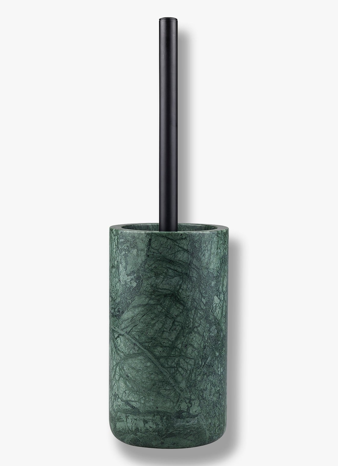 Mette Ditmer Marble toiletborstel met houder - voorkant donkergroen