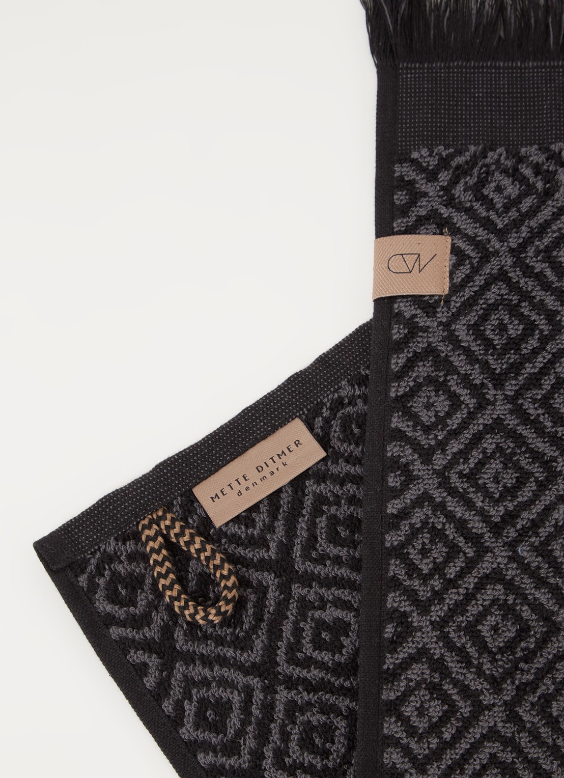 Mette Ditmer Morocco gastendoek set van 2 - detail 3 donkergrijs