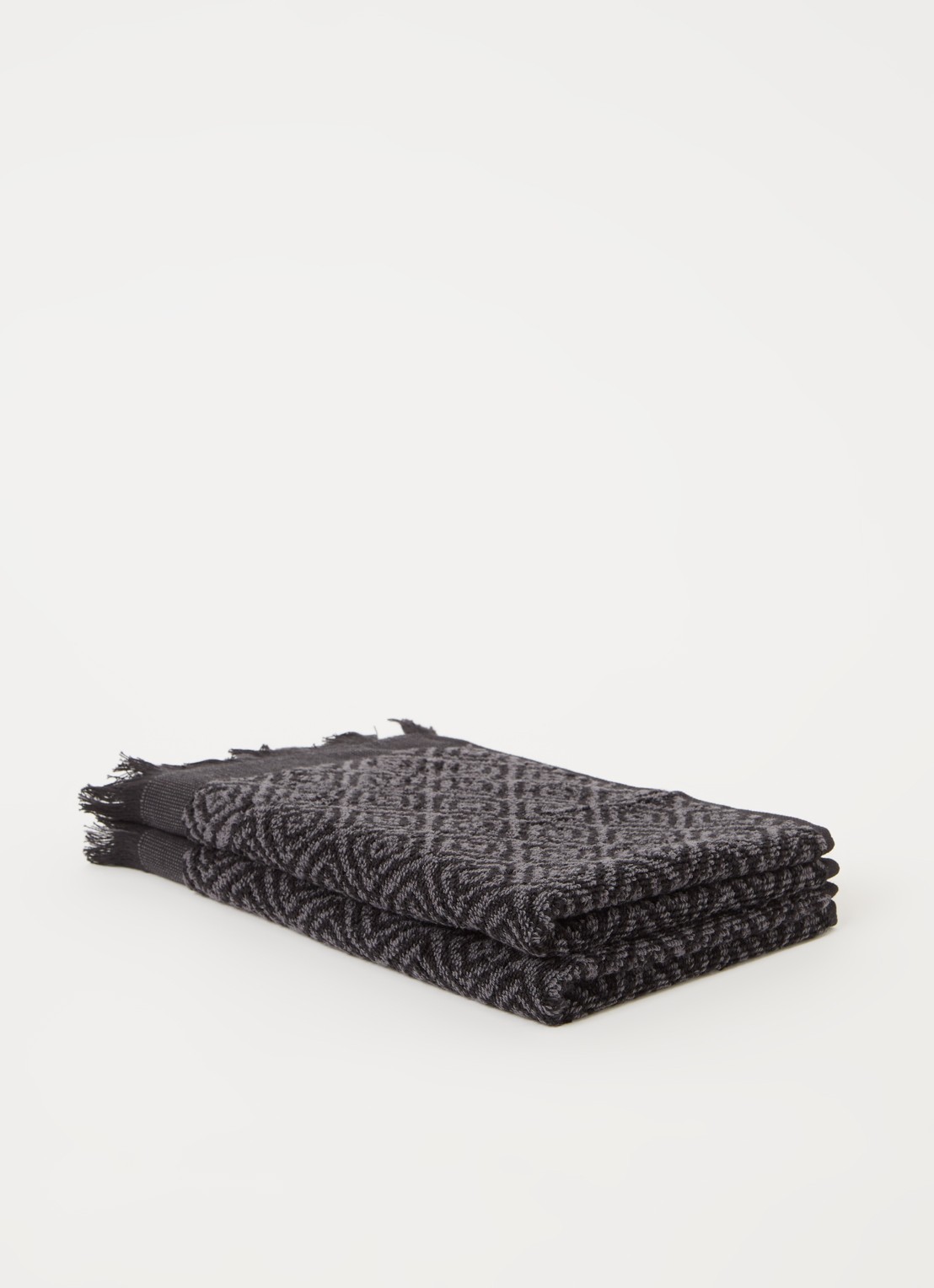 Mette Ditmer Morocco gastendoek set van 2 - voorkant 2 donkergrijs