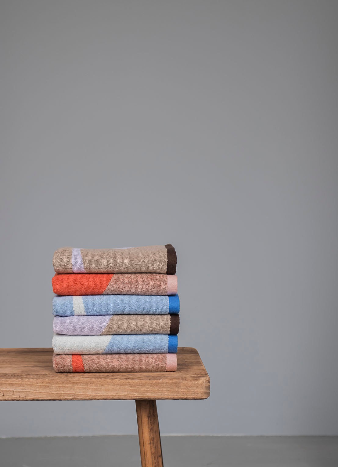 Mette Ditmer Nova Arte badhanddoek - 500 gr/m2 - 90 x 50 cm - set van 2 - detail 4 lichtblauw