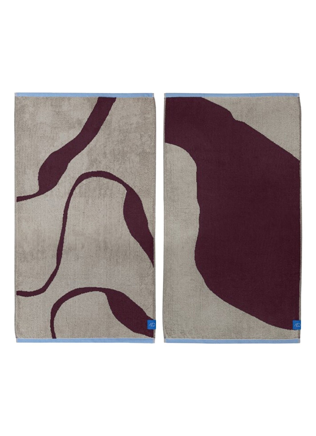 Mette Ditmer Nova Arte gastendoek - 90 x 50 cm set van 2 - voorkant 4 bordeauxrood