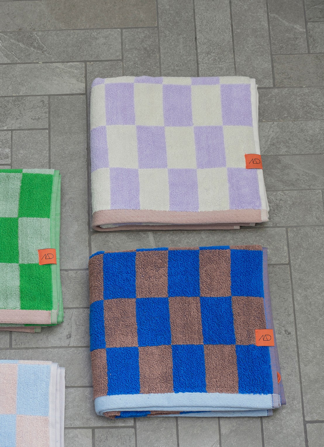 Mette Ditmer Retro gastendoek set van 2 - 40 x 55 cm - detail lila