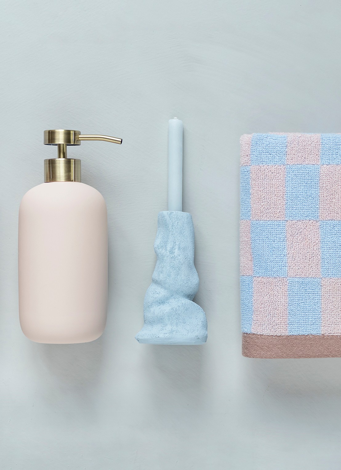 Mette Ditmer Retro gastendoekjes set van 2 - detail 4 lichtblauw