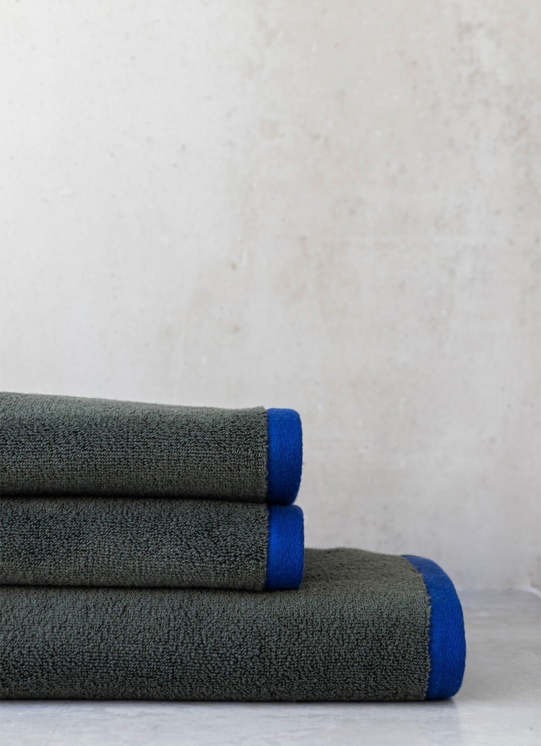 Mette Ditmer Soft badhanddoek - 70 x 133 cm - detail 5 olijfgroen
