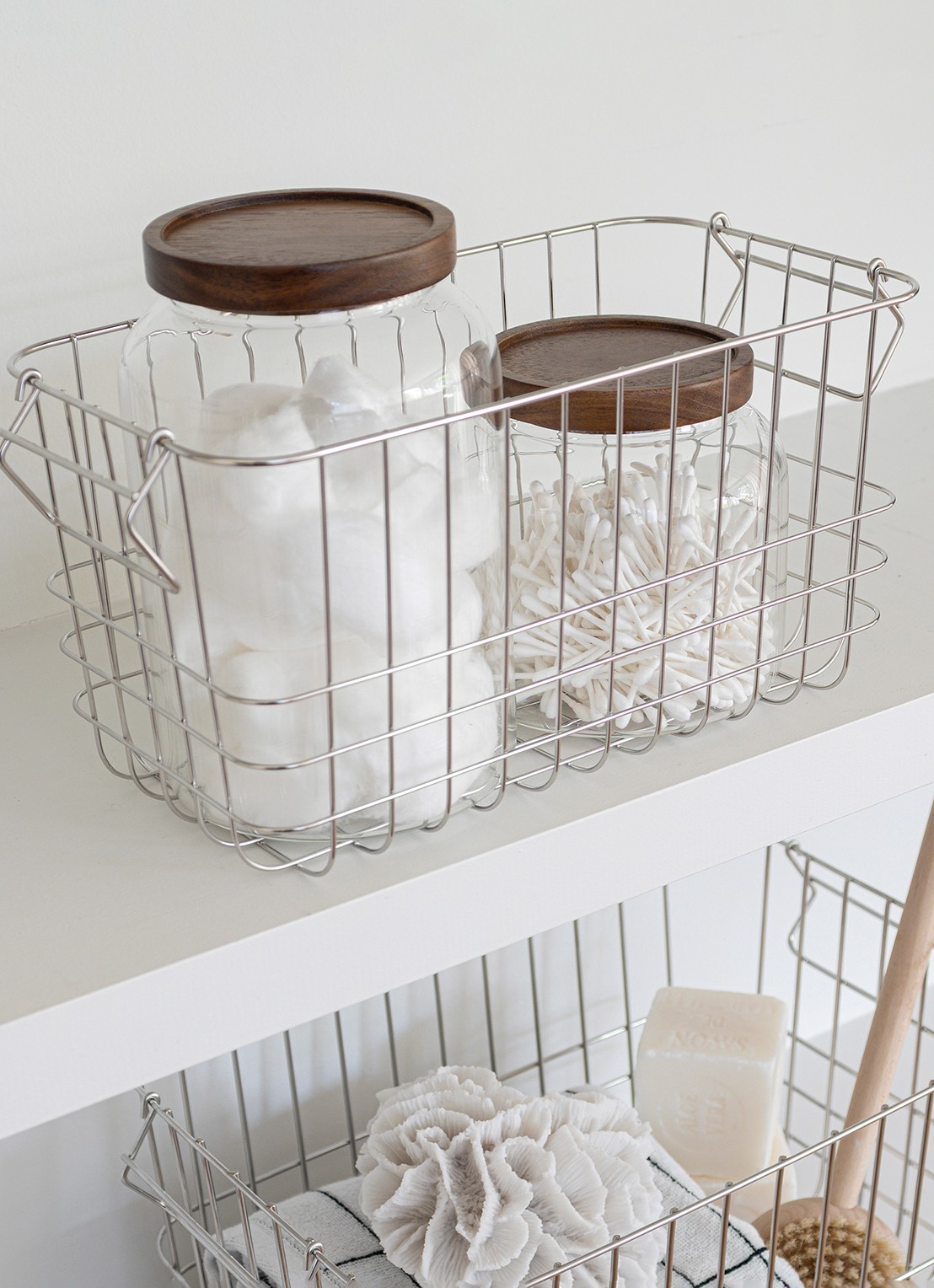 Mette Ditmer Store-It opbergmand 31 x 16 cm - detail 2 zilver