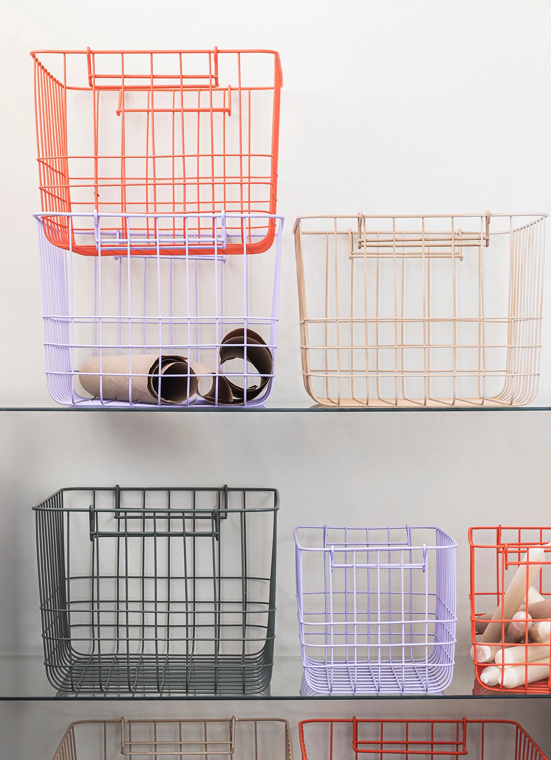 Mette Ditmer Store-It opbergmand 37 x 20 cm - detail 6 oranje