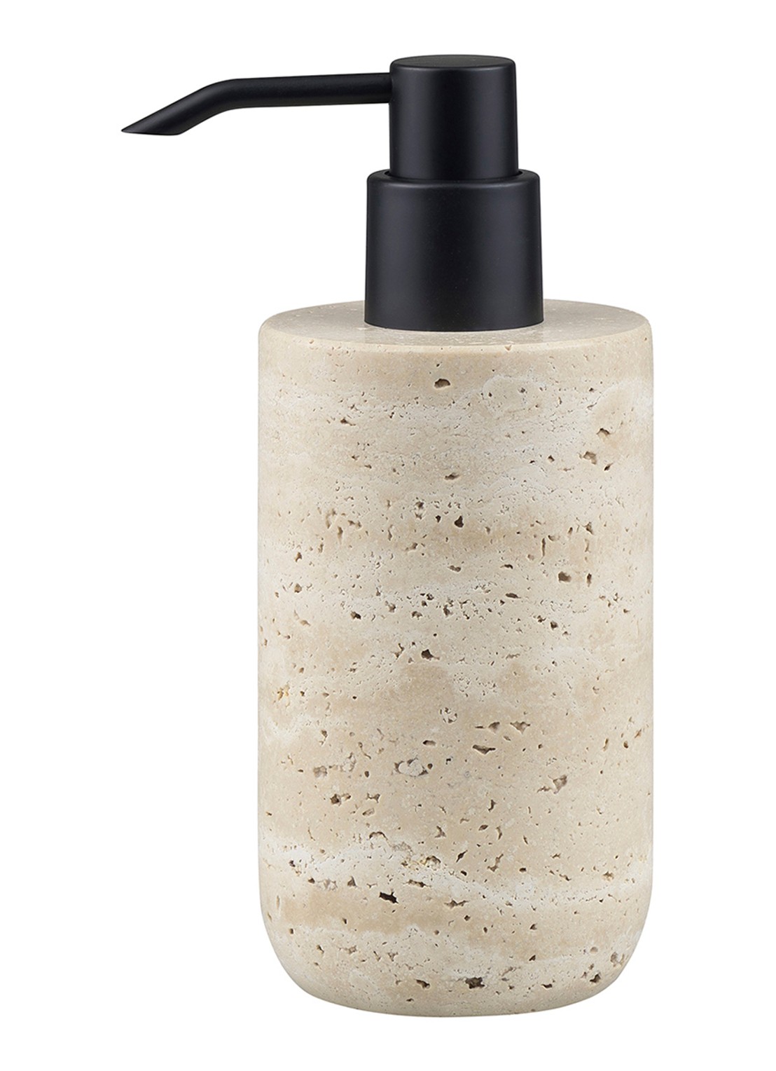 Mette Ditmer Travertine Tall zeepdispenser van Travertijn - voorkant 3 beige