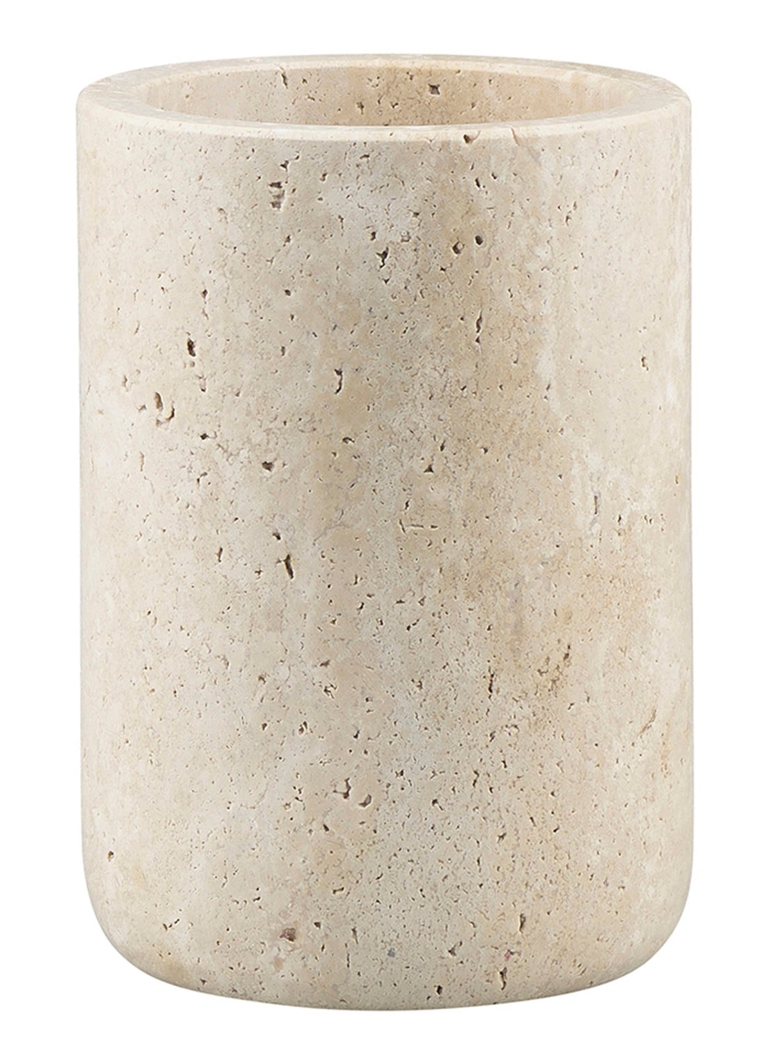 Mette Ditmer Travertine tandenborstelhouder van travertijn - voorkant 4 beige